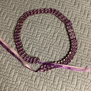 Handcrafted Purple Can Tab Handmade Ladies Tab Belt